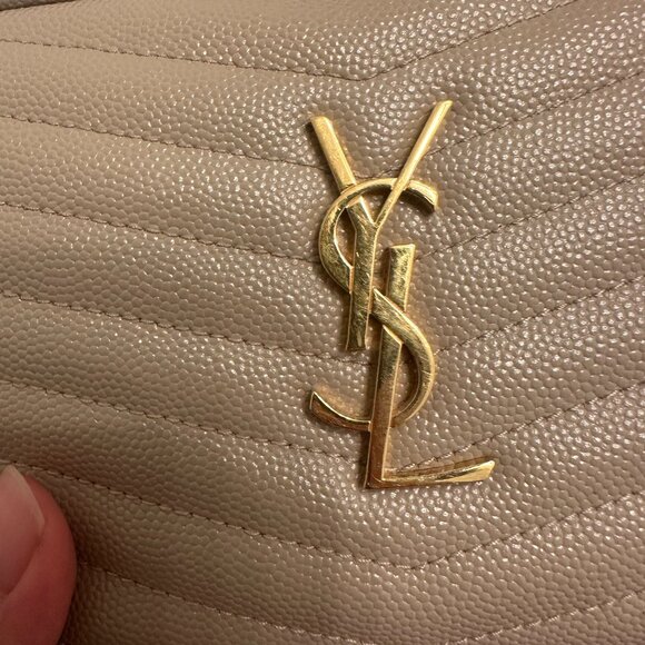 YSL Mini Lou Quilted Camera Bag - Dark Beige Gold Hardware - Picture 6 of 13